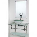 Gabinete De Vidro Para Banheiro Inox 70cm Cuba Quadrada Cqp B