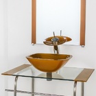 Gabinete De Vidro Para Banheiro Inox 70cm Cuba Quadrada Cqp D