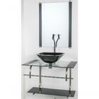 Gabinete De Vidro Para Banheiro Inox 70cm Cuba Quadrada Cqp P