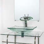 Gabinete De Vidro Para Banheiro Inox 70cm Cuba Retangular Inc