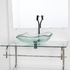 Gabinete De Vidro Para Banheiro Inox 80cm Cuba Abaulada Incol