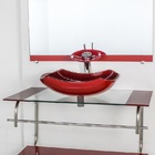 Gabinete De Vidro Para Banheiro Inox 90cm Cuba Abaulada Verme