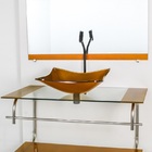 Gabinete De Vidro Para Banheiro Inox 90cm Cuba Retangular Dou