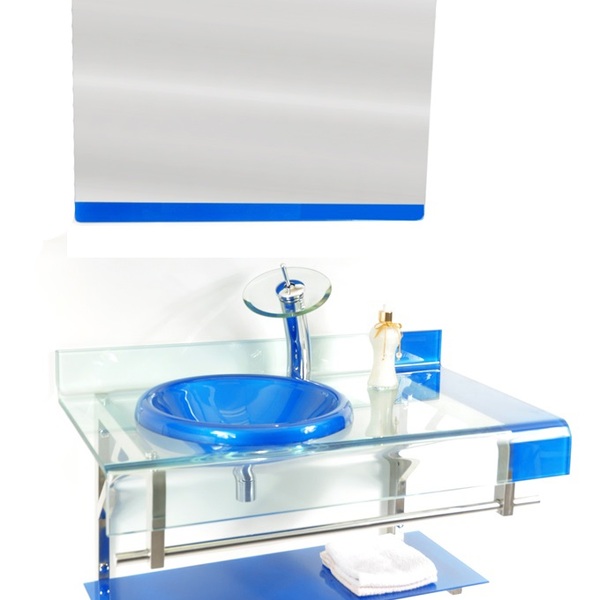 Gabinete De Vidro Para Banheiro Inox 90cm Curvado Duplo Com T