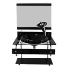 Gabinete De Vidro Para Banheiro Itxx 60cm Inox + Torneira Ibi