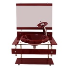 Gabinete De Vidro Para Banheiro Itxx 60cm Inox + Torneira Ibi