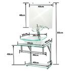 Gabinete Dourado De Vidro 40cm Cq30cm