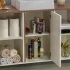 Gabinete E Armário 120cm  Inspira Design  Bronze/branco