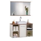 Gabinete E Armário 120cm  Inspira Design  Bronze/branco