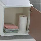 Gabinete E Espelho Suspenso 40cm   Meu Canto Bronze/branco