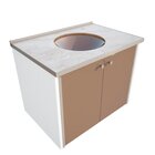 Gabinete Estruturado Fenix Marmo 60 Cm - 15 Mm Bege/branco