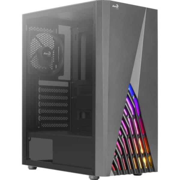 Gabinete Gamer Aerocool Delta Preto Rgb Latetal Vidro