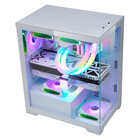 Gabinete Gamer K-mex Poseidon Branco Vidro Temperado Sem Fan