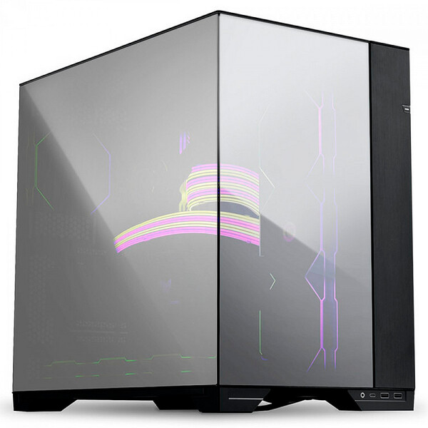 Gabinete Gamer Lian Li O11 Vision Chrome Preto Vidro Temperad