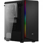 Gabinete Gamer Mid Tower Rgb Rift Preto Vidro Temperado Aeroc
