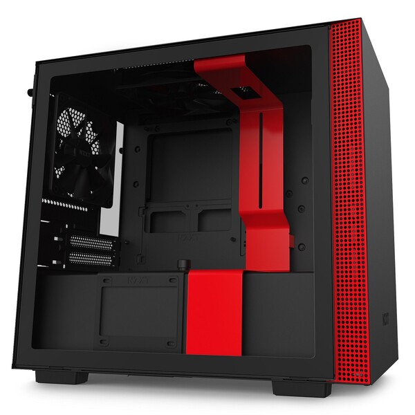 Gabinete H210 Matte Black/red - Ca-h210b-br