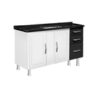 Gabinete Ideal Prime De Aço Para Cozinha C/ 3 Gavetas 1,40 -