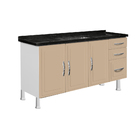 Gabinete Ideal Prime De Aço Para Cozinha C/ 3 Gavetas 1,50 -