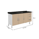 Gabinete Ideal Prime De Aço Para Cozinha C/ 3 Gavetas 1,50 -