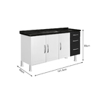 Gabinete Ideal Prime De Aço Para Cozinha C/ 3 Gavetas 1,50 -