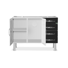 Gabinete Ideal Prime De Aço Para Cozinha C/ 4 Gavetas 1,20 -