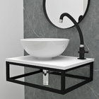 Gabinete Industrial para Banheiro com Tampo Mdf e Cuba de Apo