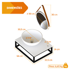 Gabinete Industrial Tampo Mdf com Cuba de Marmorite Redonda e