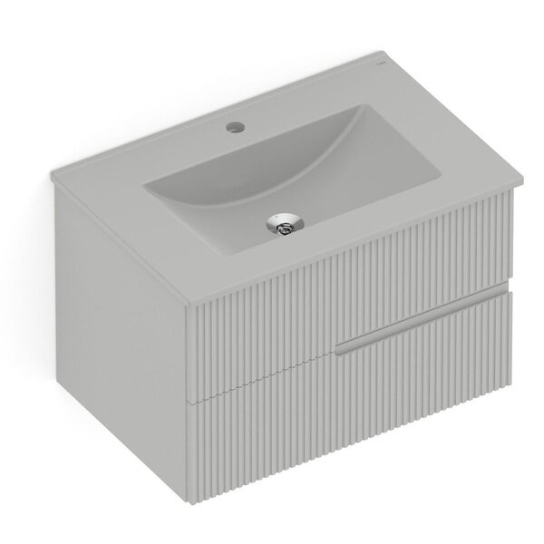 Gabinete Integrado 2 Gavetas 70x47cm Com Lavatório Elite Stone