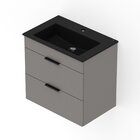 Gabinete Integrado 2 Gavetas Com Lavatório 65x62cm Cube Stone