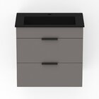 Gabinete Integrado 2 Gavetas Com Lavatório 65x62cm Cube Stone