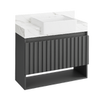 Gabinete Júlia com Cuba 80x56x35cm Cinza Agardi