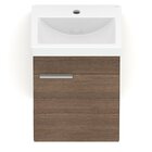 Gabinete Like Com 1 Porta 410x340 Com Lavatório Like Marrom