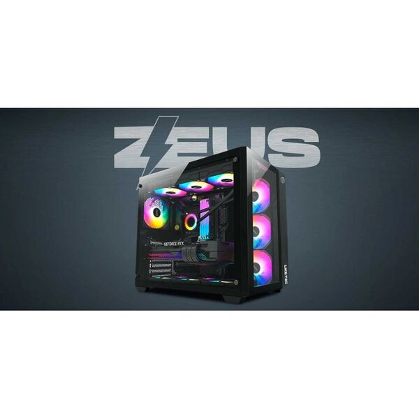 Gabinete Liketec Gamer Zeus V2  Sem Fonte  Com 6 Fans Led Rgb
