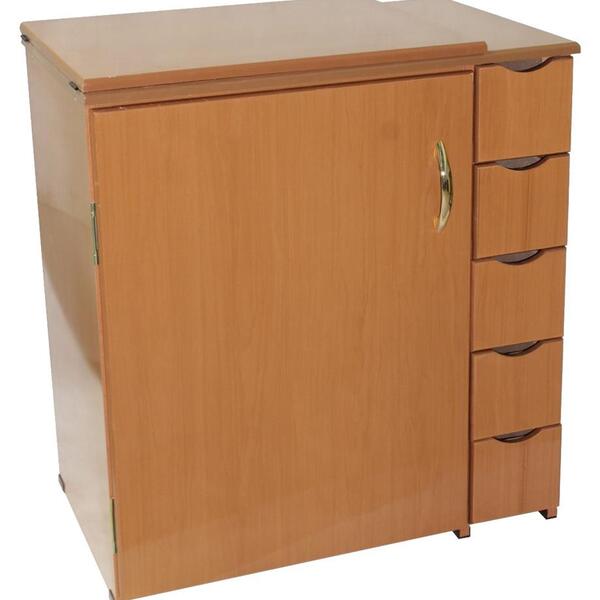 Gabinete Luxo 5 Gavetas P/maquina De Costura Doméstica Cedro