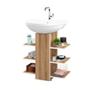 Gabinete Mark Pia De Coluna Nature/Branco – Fabri Móveis