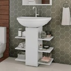 Gabinete Mark Pia De Coluna Nature/Branco – Fabri Móveis