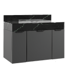 Gabinete Melissa 80x52x45cm para Cuba de Apoio Cinza Agardi