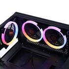 Gabinete Mid-tower Polaris Preto 3 Fans Rgb Lateral Em Vidro