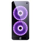 Gabinete Mid-tower Solaris Preto Com 2 Fan 20cm Rgb Com Front