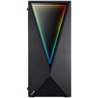 Gabinete Mid-tower Vector Preto 3 Fans Rgb Lateral Em Vidro T