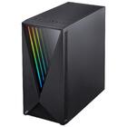 Gabinete Mid-tower Vector Preto 3 Fans Rgb Lateral Em Vidro T