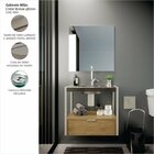 Gabinete Milão Cristal 58,7cm X 58,5cm X 42,8cm Amendoeira/br