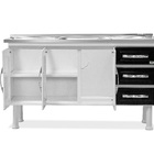 Gabinete Moderno Aço Cozinha Pia Gavetas Resistente Gaveta Pr