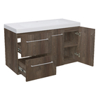 Gabinete Modulado para Banheiro 2 Gavetas 2 Portas 105x46cm Amadeirado Escuro Remix