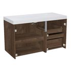 Gabinete Modulado para Banheiro 2 Gavetas 2 Portas 105x46cm Amadeirado Escuro Remix