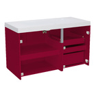 Gabinete Modulado para Banheiro 2 Gavetas 2 Portas 105x46cm Bordô Remix