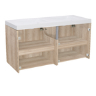 Gabinete Modulado para Banheiro 4 Portas 120x46cm Amadeirado Claro Remix