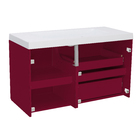 Gabinete Modulado para Banheiro com 1 Porta 2 Gavetas 105x46cm Bordô Remix