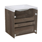 Gabinete Modulado para Banheiro com 2 Gavetas 60x46cm Amadeirado Escuro Remix