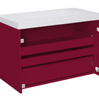 Gabinete Modulado para Banheiro com 2 Gavetas 90x46cm Bordô Remix